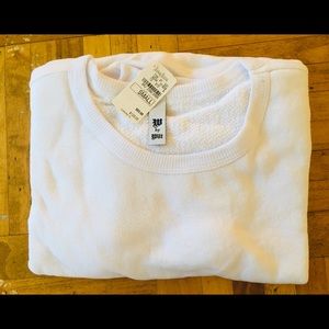 W by Wilt Women's White French Terry Top Size Sm